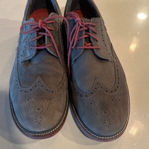 Rockport Charcoal Gray Oxfords with Burgundy Laces